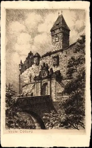 Künstler Ak Coburg in Oberfranken, Veste Coburg