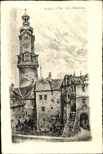 Künstler Ak Weimar in Thüringen, Schloss