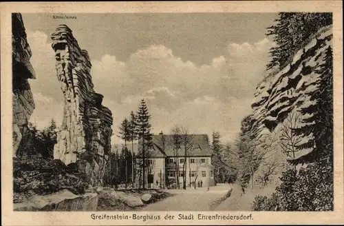 Ak Ehrenfriedersdorf, Greifenstein Berghaus der Stadt