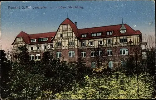 Ak Römhild in Thüringen, Sanatorium am großen Gleichberg