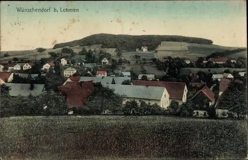 Ak Wünschendorf Dürrröhrsdorf Dittersbach in Sachsen, Ortsansicht