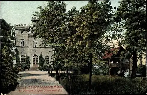 Ak Dürrröhrsdorf Dittersbach in Sachsen, Gasthaus Schöne Höhe