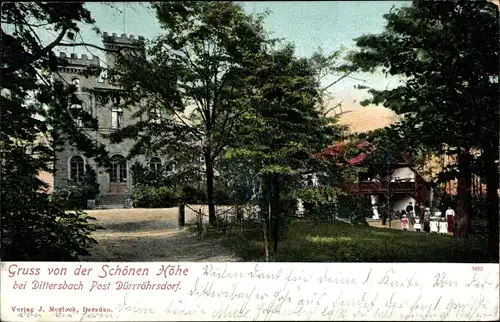 Ak Dürrröhrsdorf Dittersbach, Etablissement Schöne Höhe