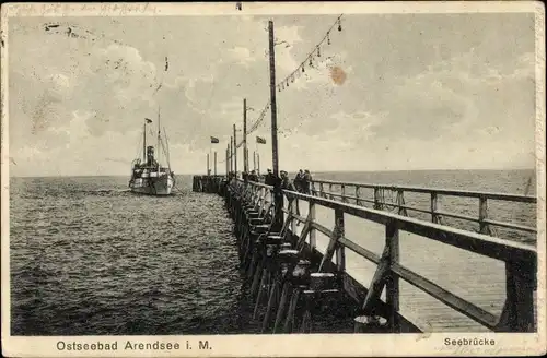 Ak Ostseebad Arendsee Kühlungsborn, Seebrücke