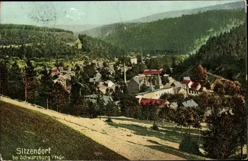 Ak Sitzendorf in Thüringen, Totalansicht