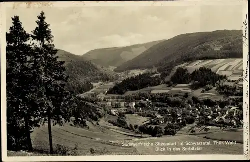 Ak Sitzendorf in Thüringen, Blick in das Sorbitztal