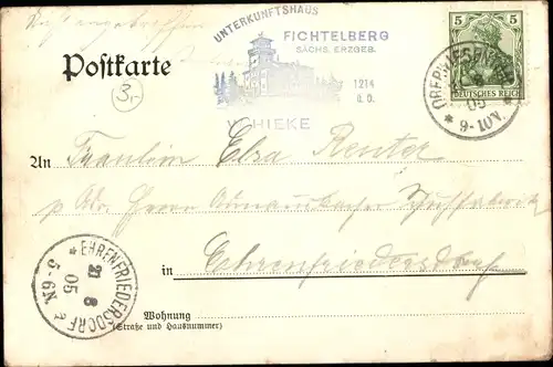 Künstler Litho Oberwiesenthal im Erzgebirge Sachsen, Fichtelberghaus, Spitzberg, Bärenstein