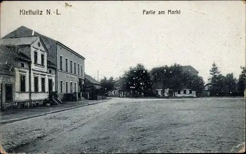 Ak Klettwitz Schipkau in der Niederlausitz, Partie am Markt
