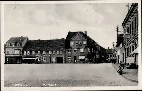 Ak Ruhland in der Oberlausitz, Marktplatz, Hotel Stern