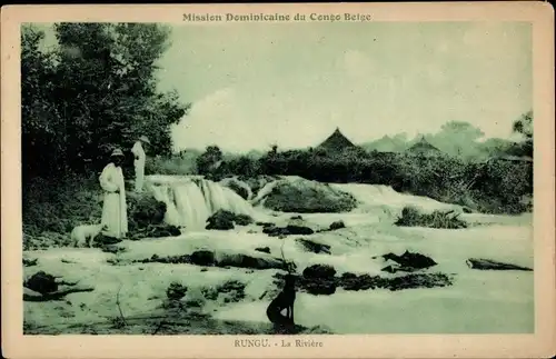 Ak Rungu DR Kongo Zaire, Mission Dominicaine du Congo Belge, La Rivière
