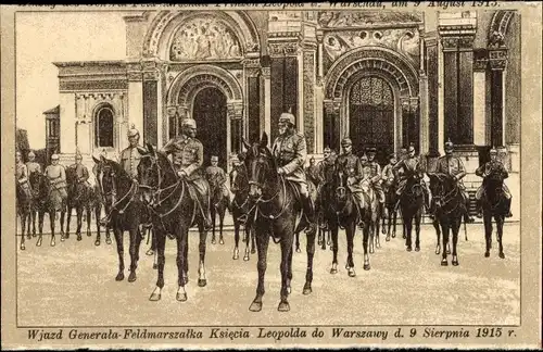 Ak Warszawa Warschau Polen, Wjazd Generala-Feldmarschalka Ksiecia Leopolda, 1915