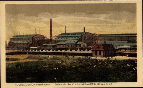 Ak Hochemmerich Rheinhausen Duisburg, Teilansicht der Friedrich Alfred Hütte, Krupp AG