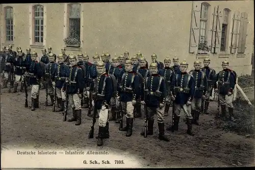 Ak Deutsche Infanterie, Militär