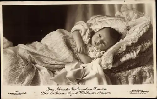 Ak Prinz Alexander Ferdinand von Preußen, Sohn des Prinzen August Wilhelm von Preußen, Liersch 4131