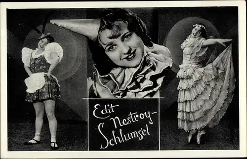 Ak Schauspielerin, Tänzerin Edith Nestroy Schlumsel, Leipzig 1934-35