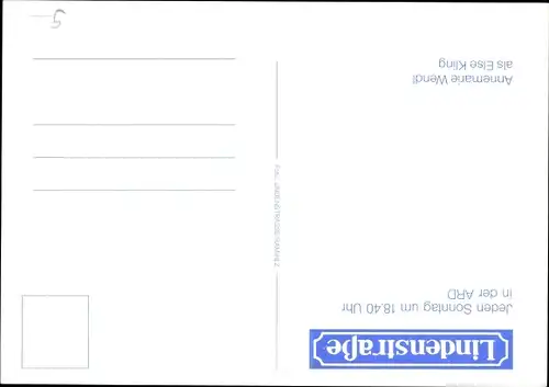 Ak Schauspielerin Annemarie Wendl als Else Kling, Lindenstraße, Autogramm