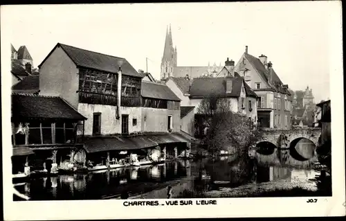Ak Chartres Eure et Loir, Vue sur l'Eure