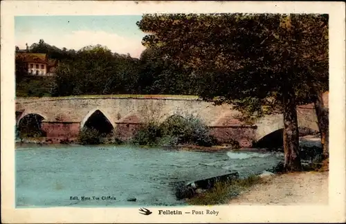 Ak Felletin Creuse, Pont Roby