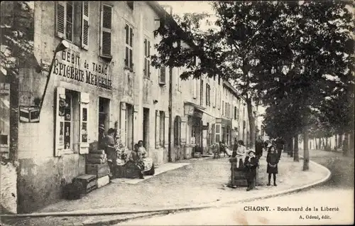 Ak Chagny Saône et Loire, Boulevard de la Liberte