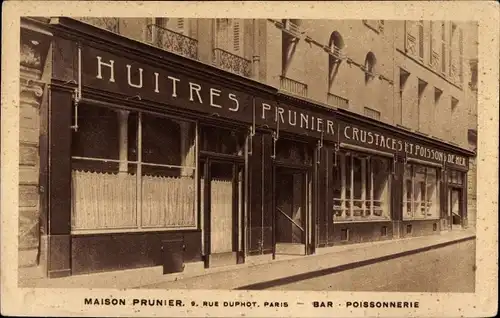 Ak Paris I., Maison Prunier, 9 Rue Duphot