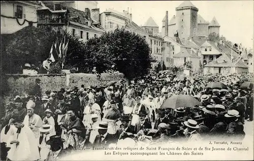 Ak Annecy Haute Savoie, Souvenir des Fetes de la Translation des reliques, Les Eveques