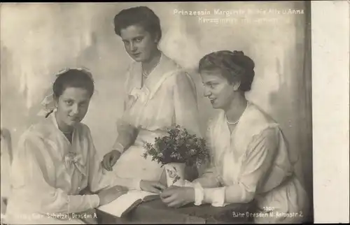 Ak Prinzessin Margarete, Maria, Alix und Anna, Herzoginnen von Sachsen