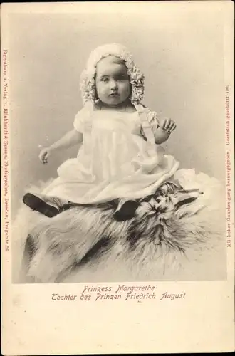 Ak Prinzessin Margarethe von Sachsen, Tochter des Prinzen Friedrich August