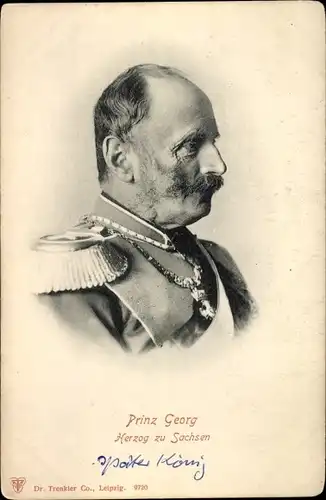 Ak Prinz Georg, Herzog zu Sachsen, später König Georg