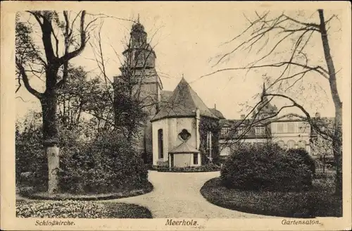 Ak Meerholz Gelnhausen in Hessen, Schlosskirche, Gartensalon