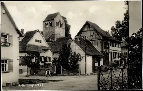 Ak Burgheim Lahr im Schwarzwald Baden, Ortspartie