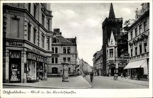 Ak Aschersleben im Salzlandkreis, Blick in die Breitestraße, Weingeschäft, Litfaßsäule