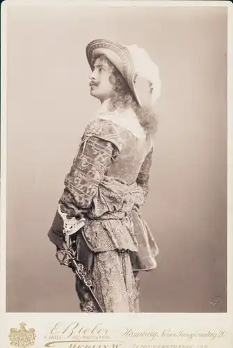 Kabinett Foto Schauspieler von Stockhausen im Kostüm als Max Piccolomini, Wallenstein