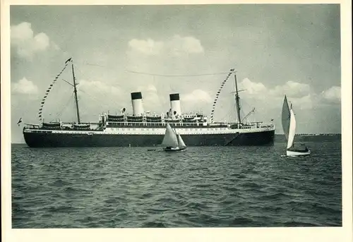 Ak Zweischrauben Motorschiff MS Monte Sarmiento, HSDG, Segelboote