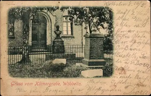 Ak Wöbbelin in Mecklenburg, Körnergrab
