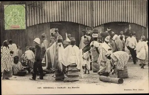 Ak Dakar Senegal, Au Marché, Einheimische, Marktszene