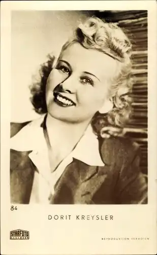 Ak Schauspielerin Dorit Kreysler, Portrait