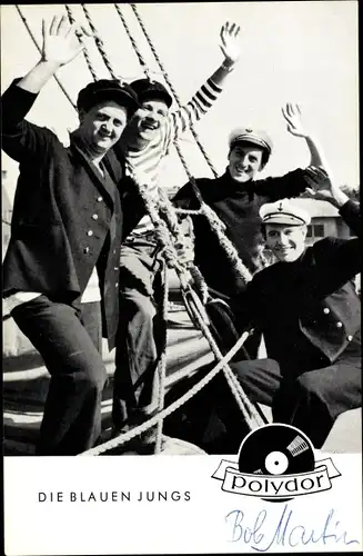 Ak Sängerquartett Die blauen Jungs, Autogramm