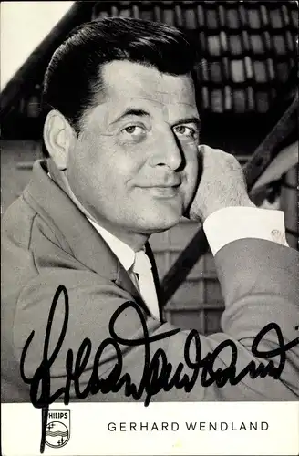 Ak Schlagersänger Gerhard Wendland, Autogramm
