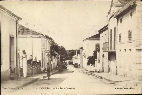 Ak Douera Algier Alger Algerien, La Rue Courbet