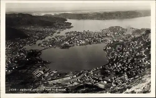 Ak Bergen Norwegen, Utsikt fra Ulrikken