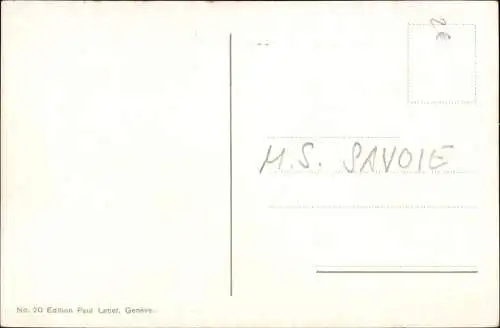 Ak Genève Genf Schweiz, Dampfschiff  Savoie, La Rade et le Jet d'Eau