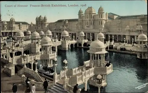 Ak London England, Franco British Exhibition 1908, Court of Honour