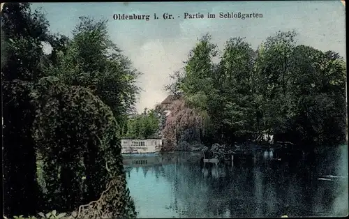 Ak Oldenburg im Großherzogtum Oldenburg, Partie im Schlossgarten