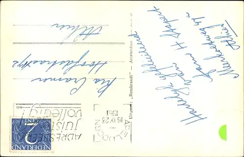 Ak Getigerte Katze, Tierportrait