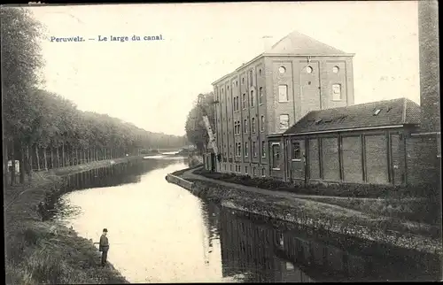 Ak Peruwelz Wallonien Hennegau, le large du canal, Partie am Kanal