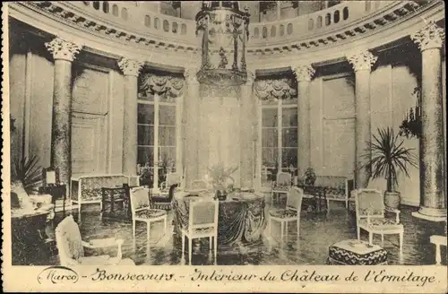 Ak Bon Secours Bonsecours Péruwelz Hennegau, Interieur du Chateau de l'Ermitage