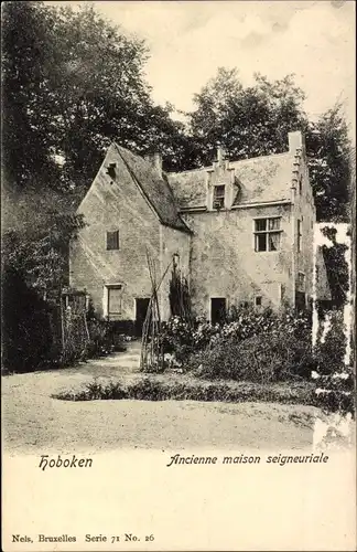 Ak Hoboken Antwerpen Flandern, Ancienne maison seigneuriale
