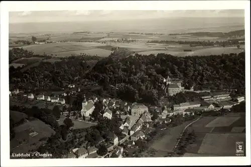 Ak Liebstadt Erzgebirge Sachsen, Ortsansicht, Fliegeraufnahme