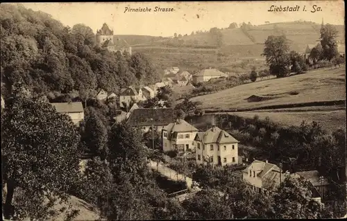 Ak Liebstadt Erzgebirge Sachsen, Pirnaische Straße