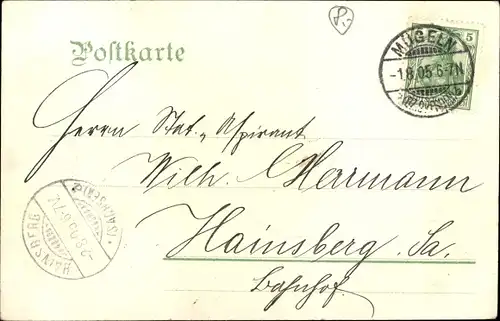 Ak Dohna in Sachsen, Ortsansicht mit Kirche